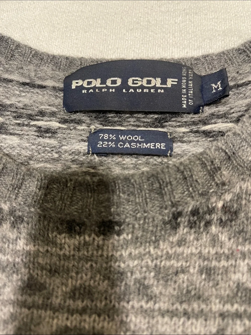 Men's Gray Patterned Crewneck Sweater - Classic Knit
